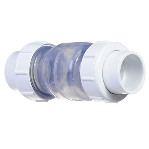 Double Union Flapper Non Return Valve (inc split unions)