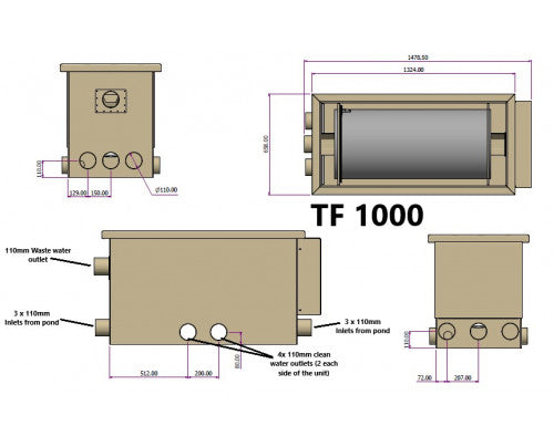 TF-1000 Pond Drum Through-Flow Filter