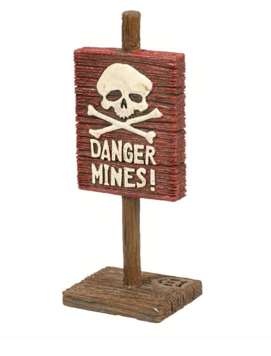 Danger Mines Sign PACK OF 4